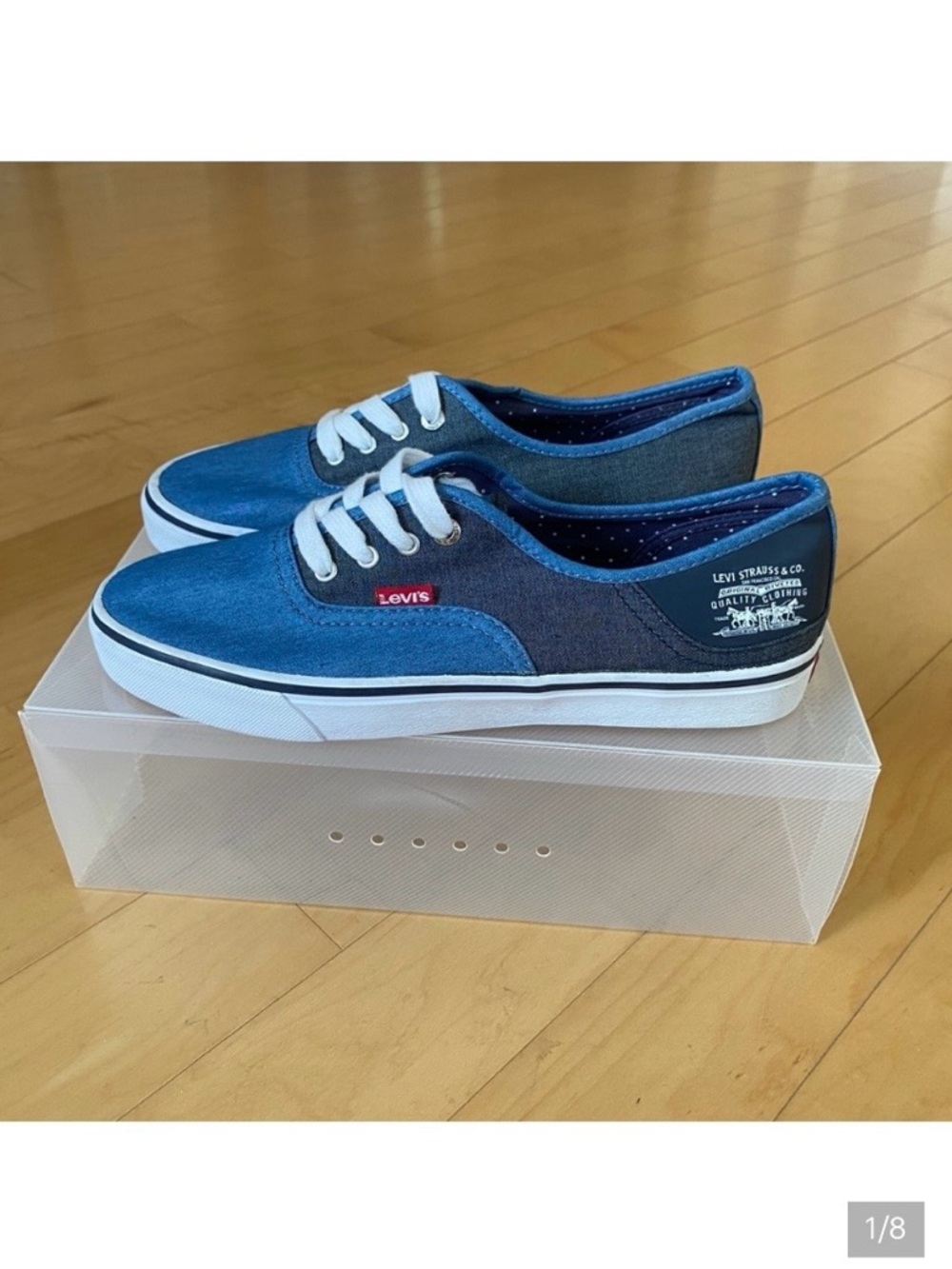 New Levi's Blue and White Casual Sneakers